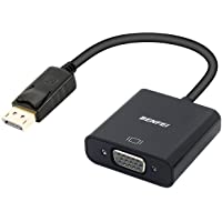 BENFEI DisplayPort a VGA-Adaptador DP a VGA Chapado en Oro (Macho a Hembra) Compatible para Lenovo-DELL-HP-ASUS